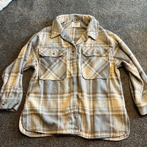 26 International Ashley Outerwear Brown Plaid Thick Shacket Size XL - Women